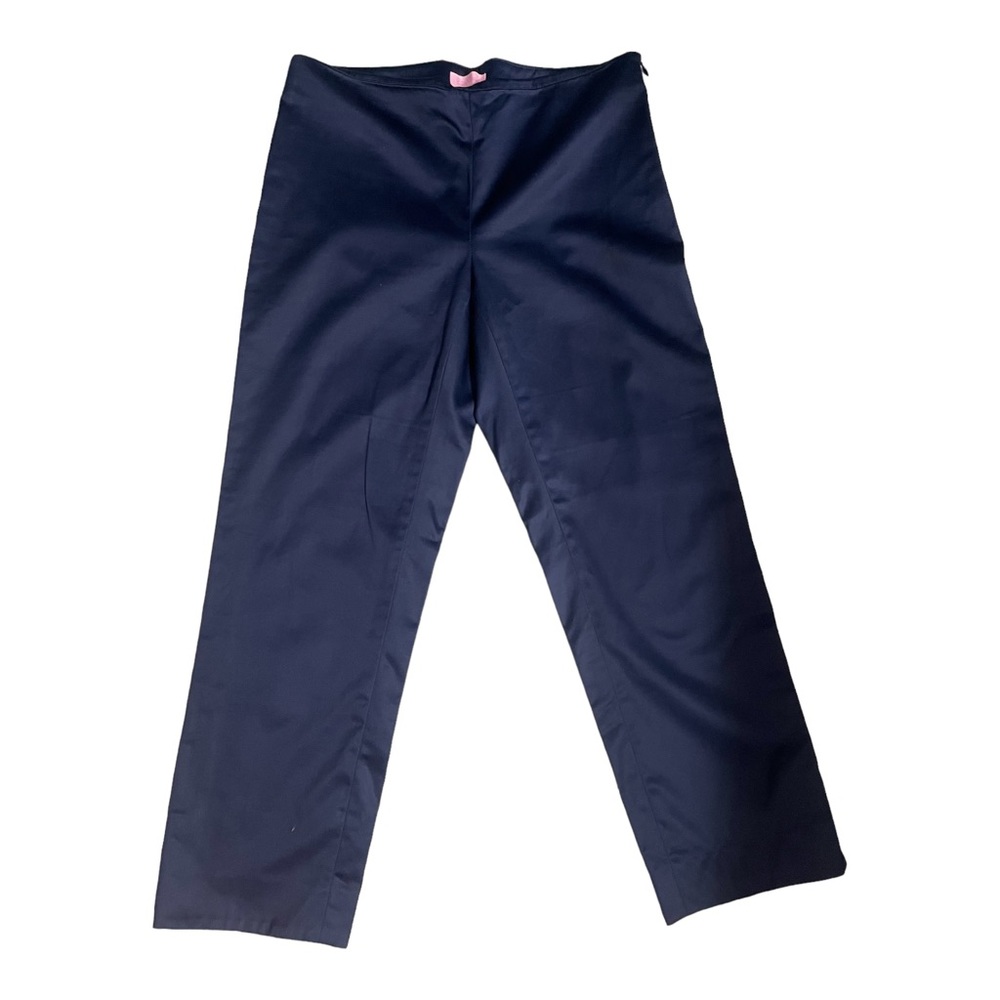 LILLY PULITZER Resort Fit Cropped Pants w/Side Zip. Navy Blue. Sz. 4.
